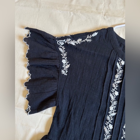 NEW Free people Santiago Embroidered Minidress Black Size S - Picture 6 of 10